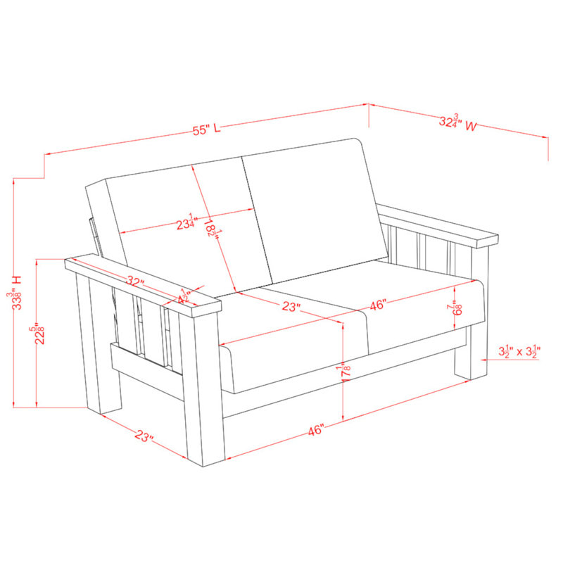 Gracie Oaks Liasia 55'' Upholstered Loveseat Wayfair